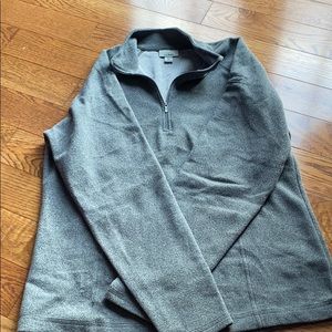 LL bean quarter zip fleece grey size medium